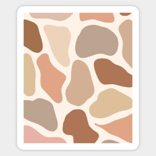 Neutral Abstract shapes WormTtoned Pattern Sticker